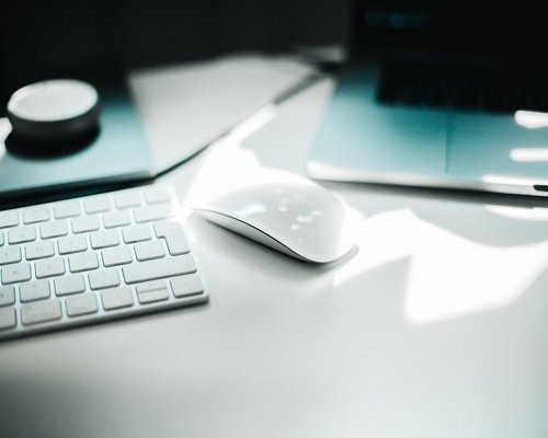 work desk with soft light